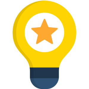 The Idea Supreme logo. It's a lightbulb graphic with a gold star in the middle.